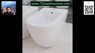 83 rimless free standing toilet  wall hung and bidet toilet with SGS CE tornado flush toilet wc [upl. by Rohn17]