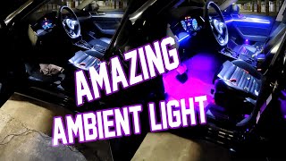 BEST quality Ambient light interior installed on Passat B8 ALIEXPRESS [upl. by Arleta]