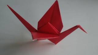 Origami Crane tutorial [upl. by Kienan565]