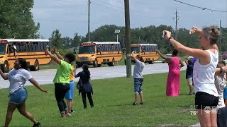 Manatee Schools holds bus parade to celebrate end of the 20192020 school year [upl. by Osbert]