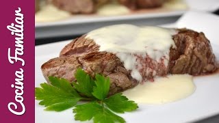 Solomillo de ternera con salsa roquefort Recetas para Navidad [upl. by Thorpe]