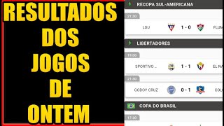 RESULTADOS DOS JOGOS DE ONTEM  LIBERTADORES  COPA DO BRASIL  RECOPA SULAMÉRICANA  22022024 [upl. by Alyak927]