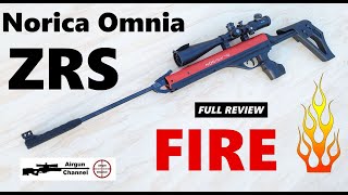 Norica FIRE Omnia ZRS ZeroRecoil Break Barrel Air Rifle Review in 22 [upl. by Shurlock]