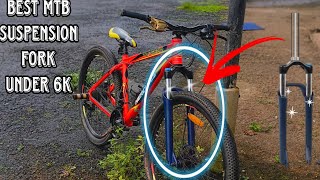 carbon steel mountain bike fork 100mm travel 😊 how to install suspension in cycle trending [upl. by Ettenil307]