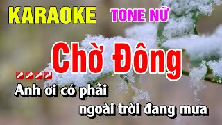 Karaoke Chờ Đông Tone Nữ Nhạc Sống Dễ Hát  Nguyễn Linh [upl. by Benzel]