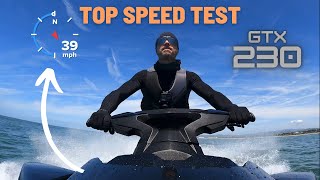 SeaDoo GTX230 TOP SPEED Testing Results Seadoo [upl. by Campagna]