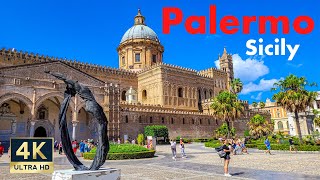 Palermo Sicily Italy 🇮🇹 4K Walking Tour 2022 [upl. by Chen120]