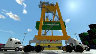 RTG Crane Simulator  RubberTyred Gantry Crane Simulator  CM Labs Simulations [upl. by Enelyw]