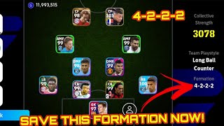 How to get 4222 formation in efootball 2024  4222 formation in pes  424 formation in efootball2024 [upl. by Ajram615]