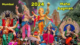 Mumbai Ganpati MahaAagman 2024Kalachauki Cha Ganpati Aagman 2024Khetwadi Cha Maurya 2024 [upl. by Missie]