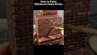 How to Paint Realistic Foam Bricks Part 2 miniature diorama painting [upl. by Thgiwd668]