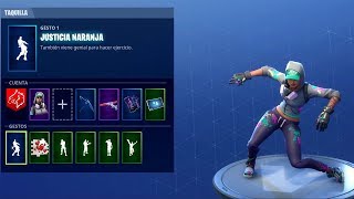 NUEVO Baile JUSTICIA NARANJA en Fortnite  Gesto  ORANGE JUSTICE Boogie Down  Orange Shirt Kid [upl. by Nalepka]