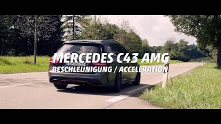 Mercedes C43 AMG Acceleration STOCK vs RACECHIP Chiptuning 0100 kmh [upl. by Ayotna19]