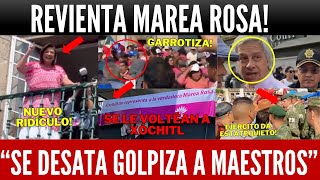 CAOS ZOCALO REVIENTA MARCHA ROSA EJERCITO TIENE A CLAUDIO GARROTE MAESTROS SE VOLTEAN A XOCHITL [upl. by Dicks]