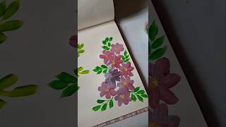 Easy flower art 🌸🌿satisfying art flowers [upl. by Elish]