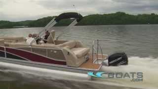 Harris FloteBote Grand Mariner SL 250 Pontoon Boat Review  Performance Test [upl. by Eerased]