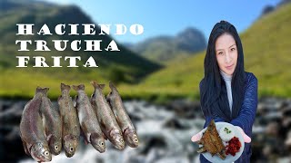 COMO HACER TRUCHA FRITA EN COCINA A LEÑA [upl. by Lovett]