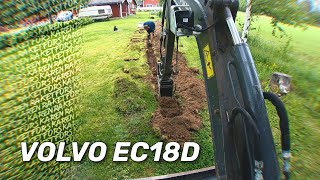 Grävning med Volvo EC18D [upl. by Derna]