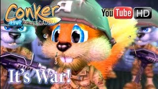 Conker Live amp Reloaded Xbox  ✪ Its War ✪  DDay Parody  ✪ TRUE HD QUALITY ✪ [upl. by Galang511]