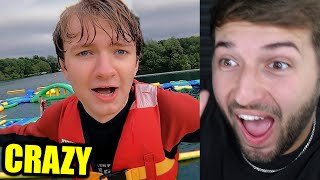 TommyInnit I Bought An Inflatable Water Park Reaction [upl. by Eelsnia841]