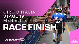 STUNNING VICTORY 😍  Giro DItalia Stage 19 Race Finish  Eurosport Cycling [upl. by Lokim]