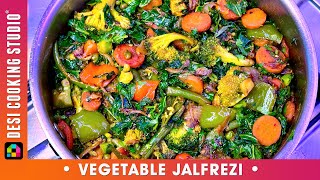 Mix Vegetable Jalfrezi Recipe ● How to cook vegetable jalfrezi ● Desi Cooking Studio™ recipe [upl. by Einnahc]