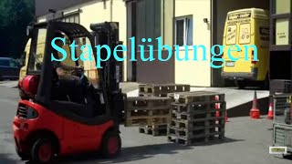 Ausbildung für Gabelstaplerfahrer  Stapelübungen [upl. by Igor]