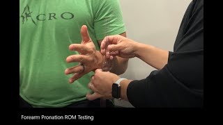 Range of Motion Measurement Forearm Pronation [upl. by Oriole161]