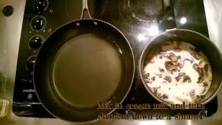 Panko Chicken Schnitzel with Mushroom Sauce and Coleslaw  Video Recipe [upl. by Osy575]