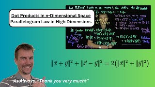 Dot Product and the Parallelogram Law in High Dimension [upl. by Adihaj298]