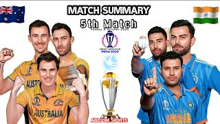 India vs Australia 5th Match of World Cup 2023  AUSvsIND INDvsAUS worldcup2023 [upl. by Kopp]