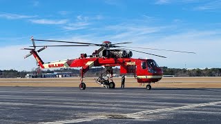 Sikorsky S64 Skycrane Helicopter Takeoff [upl. by Noelyn52]