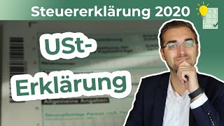 Steuererklärung 2020  USt Erklärung ausfüllen [upl. by Middendorf]