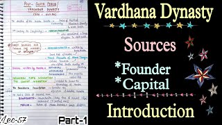 Vardhan Dynasty  Sources Founder Introduction  Ancient History  Lec57  An Aspirant [upl. by Eelydnarb]