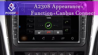 Android 91 Car Stereo Radio 8 A2308AppearancefunctionCanbus connectionreversing connection [upl. by Enneiviv310]