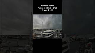 Yacht vs Hurricane Milton florida hurricane yacht naples marina [upl. by Sudnor]