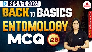 IBPS AFO 2024  Back to Basics Entomology MCQs Class 29  By Meenakshi Mam [upl. by Daiz220]