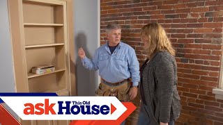 How to Install a Hidden DoorBookshelf  Ask This Old House [upl. by Bergh]