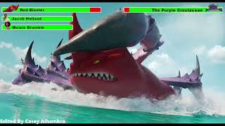 The Sea Beast 2022 Monster Battle with healthbars [upl. by Willow]