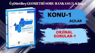 ORİJİNAL SORULAR1  AÇILAR  ÜçDörtBeş GEOMETRİ SORU BANKASI [upl. by Leahcimdivad968]