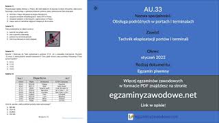 Egzamin zawodowy pisemny AU33 Obsługa podróżnych w portach i terminalach styczeń 2022 [upl. by Aritak123]