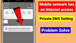 Mobile network has no internet Access  Private DNS server cannot be accessed problem fix [upl. by Zelikow]