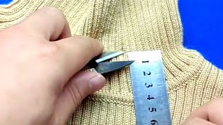 How to Shorten an Annoying High  Neck Sweater Without Leaving a Mark [upl. by Attikin]