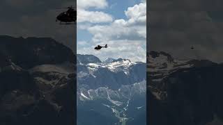 Search and rescue helicopter flying through the mountains in Germany [upl. by Llewop368]