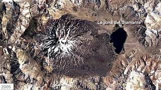 Así cambió la Laguna del Diamante a través del tiempo [upl. by Ahsok]