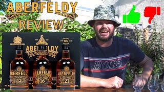 Aberfeldy 12 Aberfeldy 18 and Aberfeldy 21 Comparison Scotch Whisky Review  What is the Best Value [upl. by Nylirahs363]