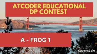 A Frog 1  Atcoder Educational DP Contest   C SOLUTION [upl. by Ogg]