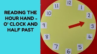 Telling the time in analogue part 1 Using just the hour hand to understand oclock and half past [upl. by Wj]