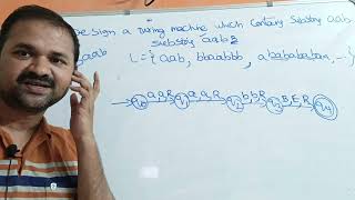 Design a Turing Machine which accepts the substring aab  Contains  Theory of computation [upl. by Nuahsor]