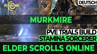 ESO  Stamina Zauberer PVE Raid Build für Murkmire Deutsch [upl. by Ateekal]